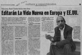 Editarán la vida nueva en Europa y EE. UU  [artículo] Anrés Gómez B.