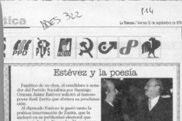 Estévez y la poesía  [artículo].