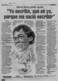 "Yo escribo, que sé yo, porque me nació escribir"  [artículo] Marcela Ramos.