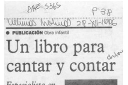 Un libro para cantar y contar  [artículo].
