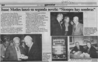 Isaac Motles lanzó su segunda novela, "Siempre hay sombras"  [artículo].