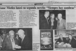 Isaac Motles lanzó su segunda novela, "Siempre hay sombras"  [artículo].