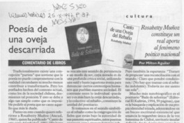 Poesía de una oveja descarriada  [artículo] Milton Aguilar.