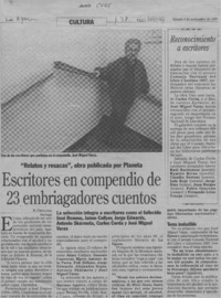 Escritores en compendio de 23 embriagadores cuentos  [artículo] E. Orellana.