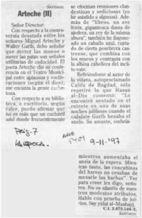 Arteche (II)  [artículo].