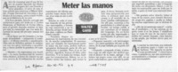 Meter las manos  [artículo] Walter Garib.
