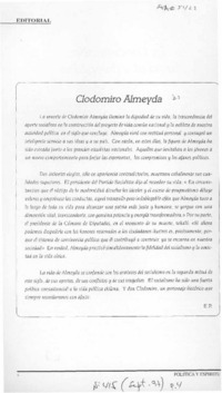 Clodomiro Almeyda  [artículo] E. P.