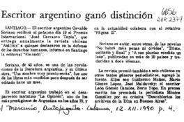 Escritor argentino ganó Premio Planeta  [artículo].