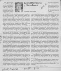 Juvenal Hernández y Marco Bontá  [artículo] Marino Pizarro Pizarro.
