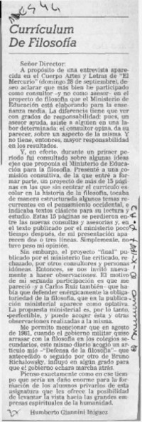 Currículum de filosofía