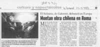 Montan obra chilena en Roma  [artículo].