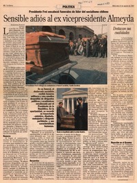 Sensible adión al ex vicepresidente Almeyda