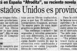 Isabel Allende, "Estados unidos es provinciano"
