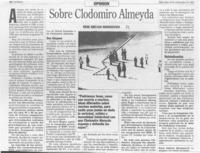 Sobre Clodomiro Almeyda  [artículo] René Abeliuk Manasevich.