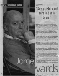 "Soy patriota del barrio Santa Lucía"  [artículo] Alejandra Rivera.