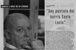 "Soy patriota del barrio Santa Lucía"  [artículo] Alejandra Rivera.