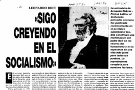"Sigo creyendo en el socialismo"  [artículo].