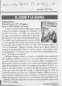 El joder y la gloria  [artículo] Ana María Valdivieso.