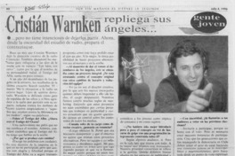 Cristián Warnken repliega sus ángeles --  [artículo].