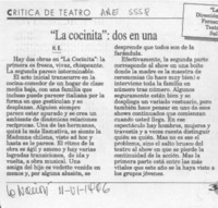 "La cocinita"  [artículo] H. E.