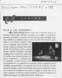 Odio a las verduras  [artículo].