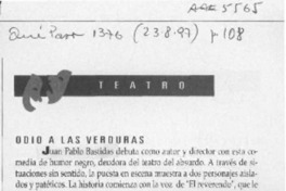 Odio a las verduras  [artículo].