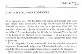 Juan Luis Stegmaier Rodríguez  [artículo] Sergio Martínez Baeza.