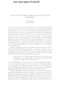 "Nupcias", sentido y forma en su contexto literario