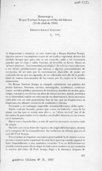 Homenaje a Roque Esteban Scarpa en el Día del Idioma