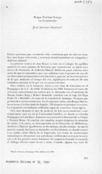 Roque Esteban Scarpa en la memoria  [artículo] Juan Antonio Massone.