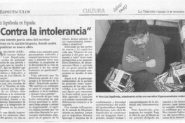 "Contra la intolerancia"  [artículo].