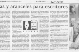 Tasas y aranceles para escritores  [artículo] Filebo.