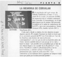 La Memoria de Corvalán  [artículo].
