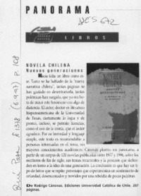 Novela chilena, nuevas generaciones  [artículo].