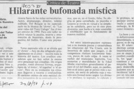 Hilarante bufonada mística  [artículo] Pedro Labra.