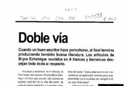 Doble vía  [artículo].