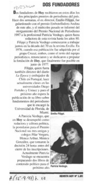 Dos fundadores  [artículo].