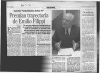 Premian trayectoria de Emilio Filippi  [artículo].