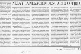 Nela y la negación de su acto cotidiano  [artículo] Pavella Coppola.