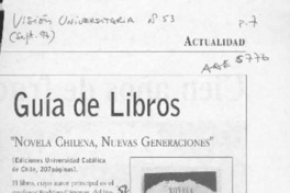 "Novela chilena, nuevas generaciones"