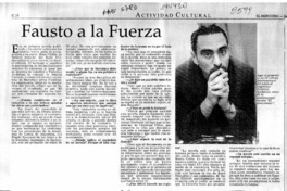 Fausto a la fuerza  [artículo].