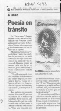 Poesía en tránsito  [artículo].