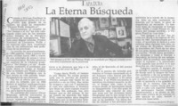 La eterna búsqueda  [artículo] Carolina Andonie Dracos.