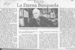 La eterna búsqueda  [artículo] Carolina Andonie Dracos.