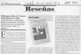 Diálogos sobre el género masculino en Chile  [artículo] María Ester Martínez Sanz.