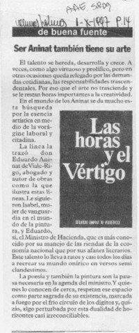 Ser Aninat también tiene su arte  [artículo].