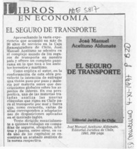 El seguro de transporte  [artículo].