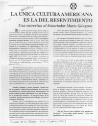 La única cultura americana es la del resentimiento  [artículo].