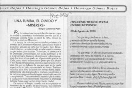 Una tumba, el olvido y "miserere"  [artículo] Sergio Gutiérrez Patri.