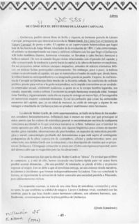 De cómo fue el destierro de Lázaro Carvajal  [artículo] Efraín Szmulewicz.